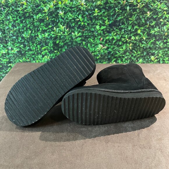 Ankle Boots w/ Faux-Suede Faux-Fur Lined Black for Girls Size 13-1 (SKU: 60G) - Picture 2 of 3